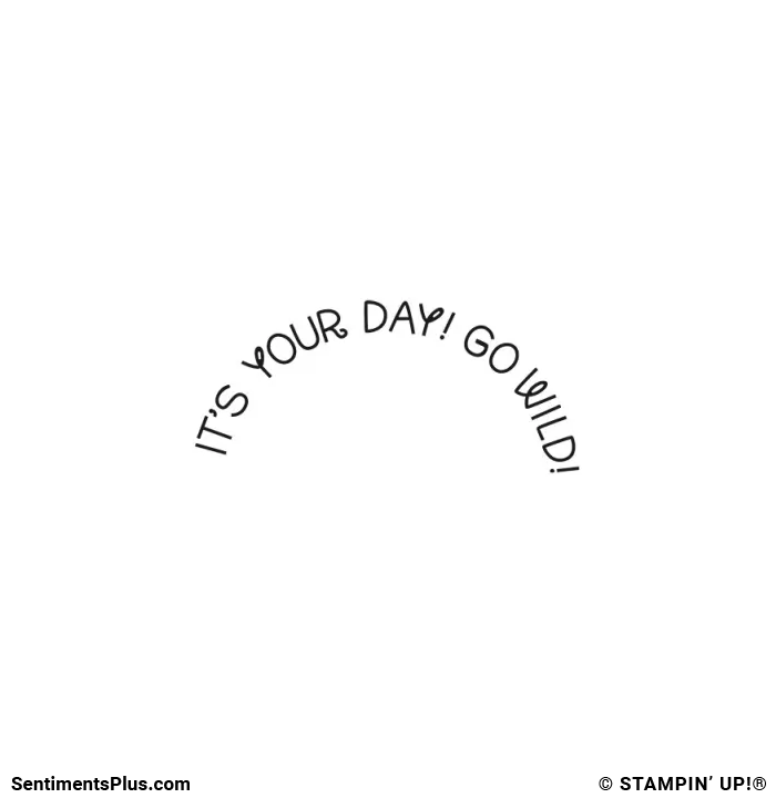 It's Your Day! Go Wild!