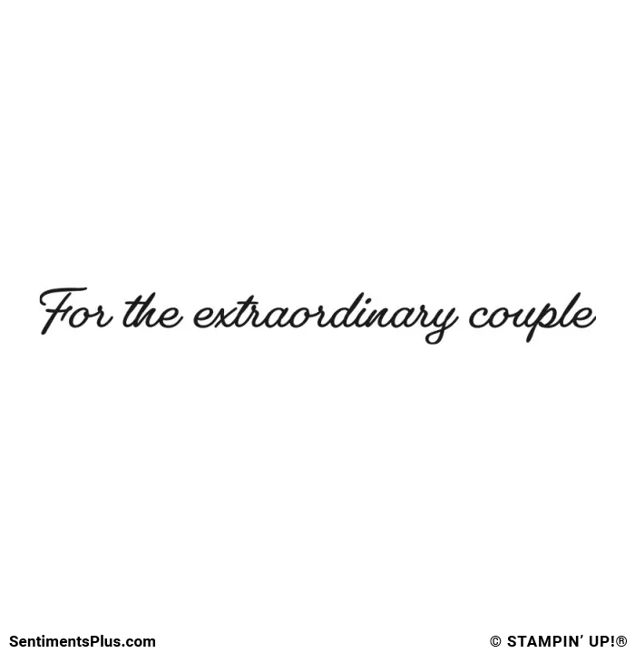 For the Extraordinary Couple