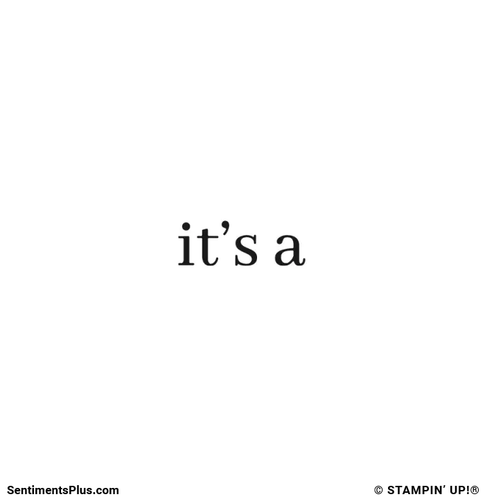 It's a
