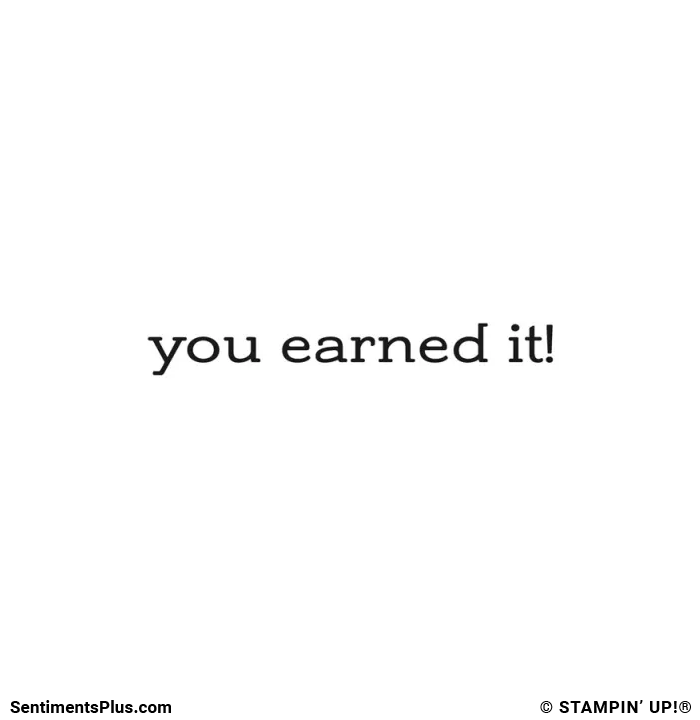 You Earned It! Stamp: ©Stampin' Up!®