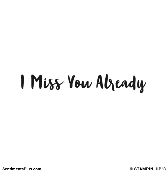 I Miss You Already