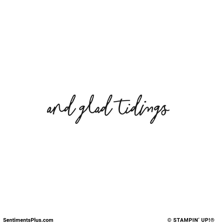 And Glad Tidings