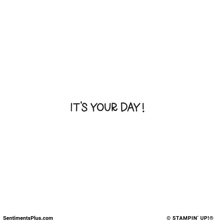 It's Your Day! Stamp: ©Stampin' Up!®