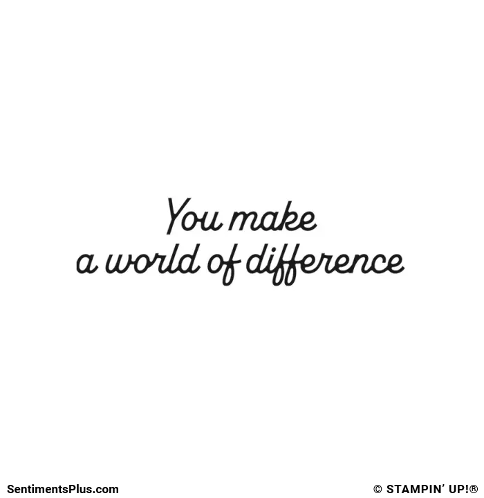 You Make a World of Difference