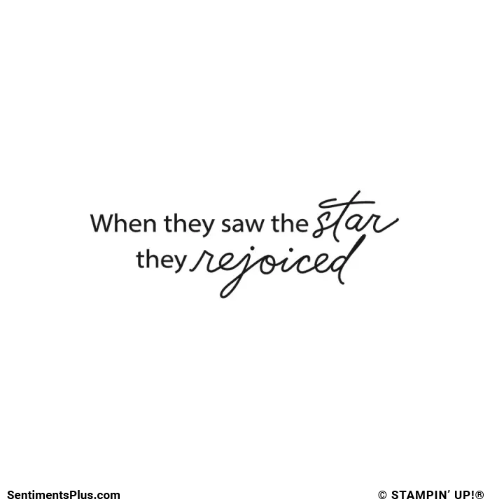 When They Saw the Star They Rejoiced