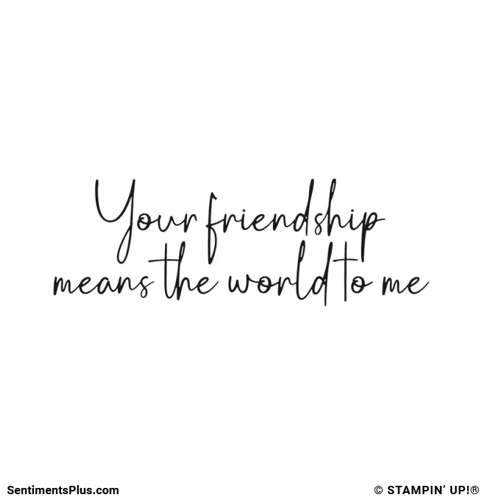Your Friendship Means the World to Me