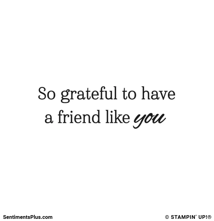 So Grateful to Have a Friend Like You Stamp: ©Stampin' Up!®