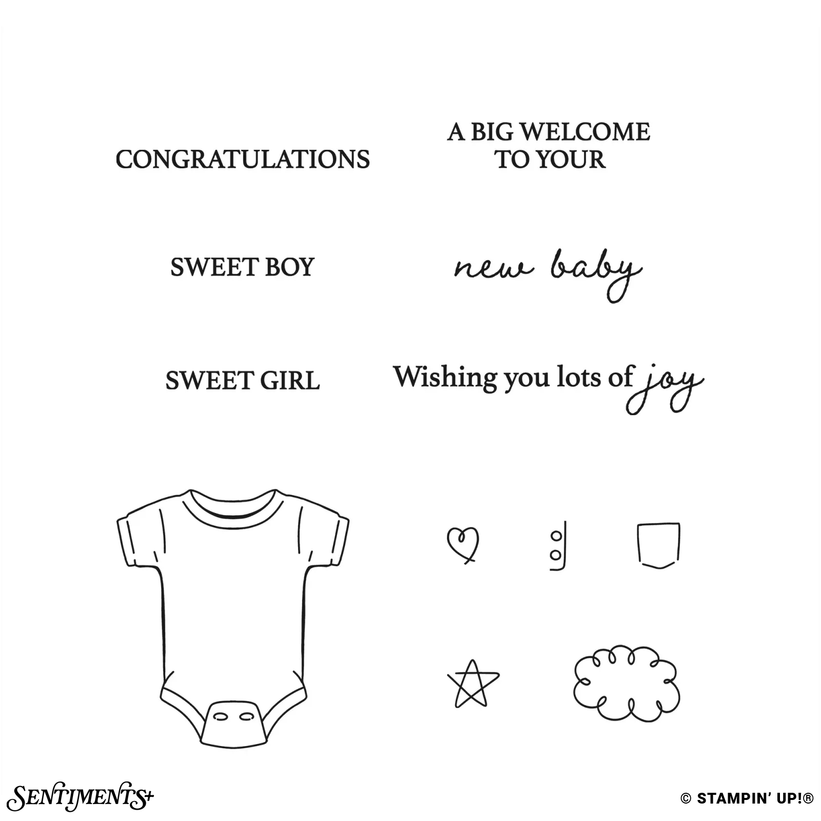 Cutest Onesie Stamp Set: ©Stampin' Up!®